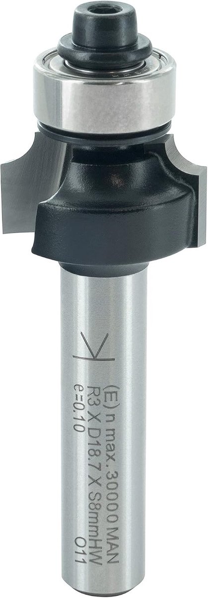 Rondschijf snijder 8 mm - carbide - met kogellager - voor nauwkeurig afronden - ShopVlot