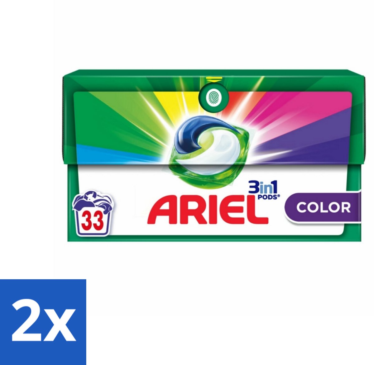 2 x Ariel - 3in1 Wasmiddel Pods - Color - 33 Pods - Ariel Wasmiddel - Wascapsules - Kleurwas - Wasmiddel Pods - Wasmiddelen