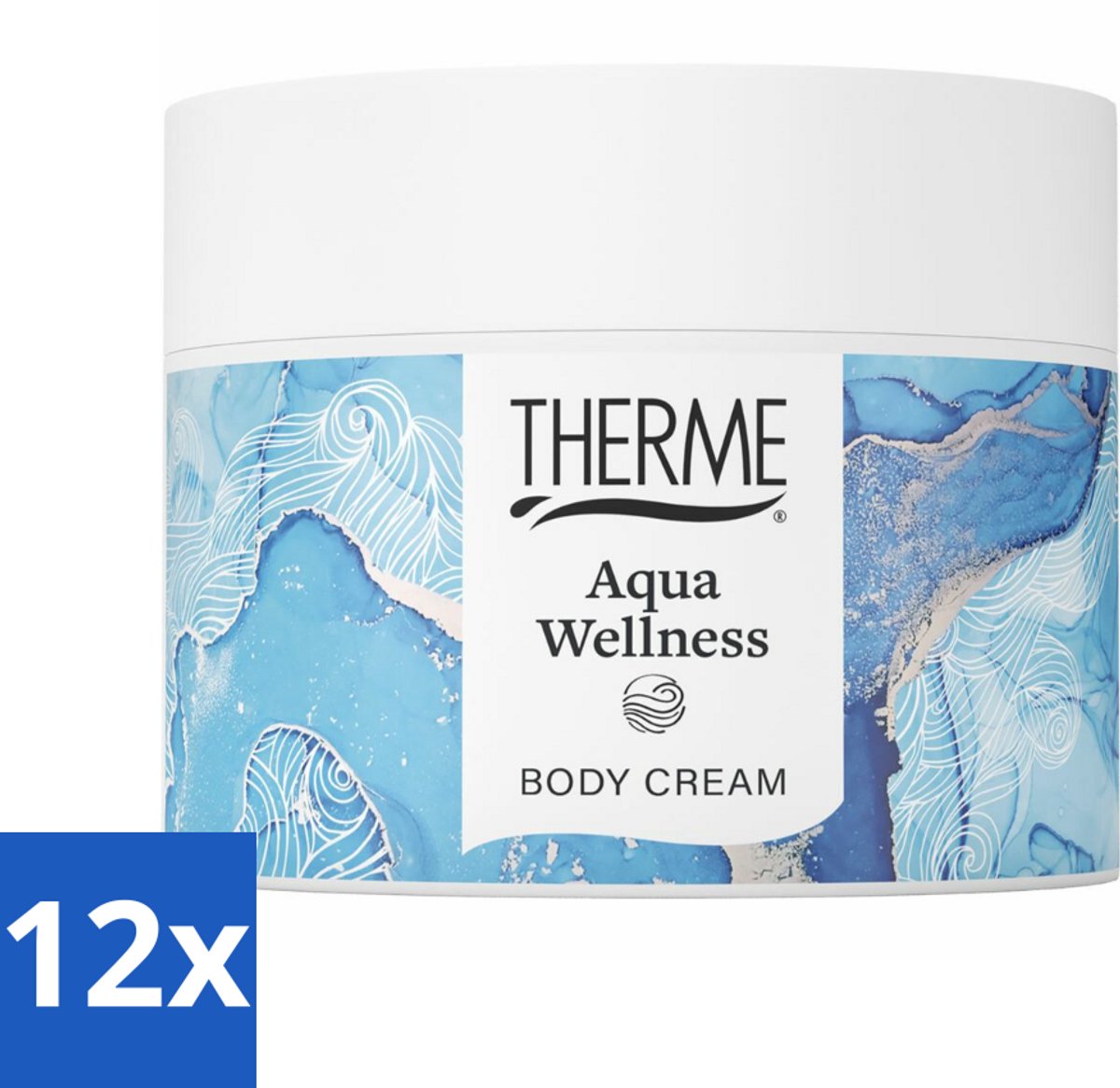 12 x Therme - Aqua Wellness - Bodycrème - Hydraterend - Verzorgend - 225gr - Bodycrème - Hydraterende Crème - Verzorging - Huidverzorging - Vegan Bodycrème