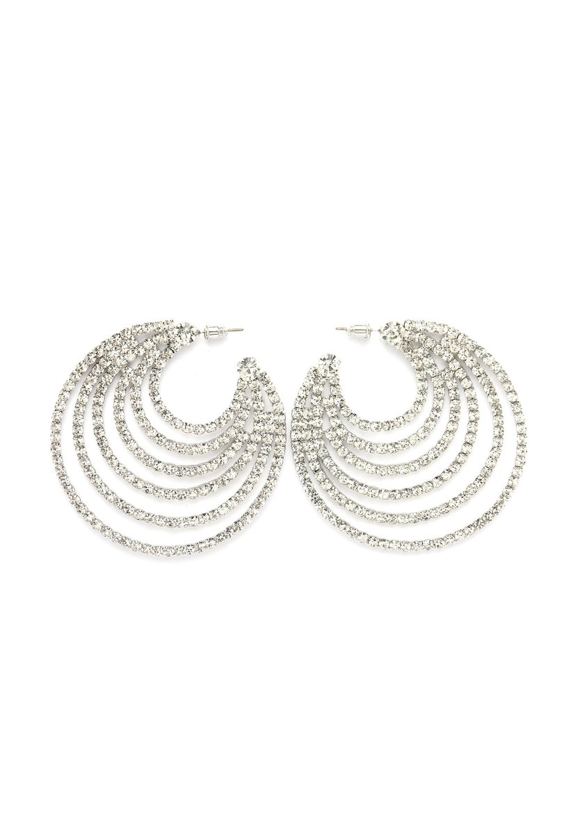 AVANT-GARDE PARIS Oorbellen - Cashew Chic - Elegante Accessoire - Zilver - Rhodium Plated - Uniek Design
