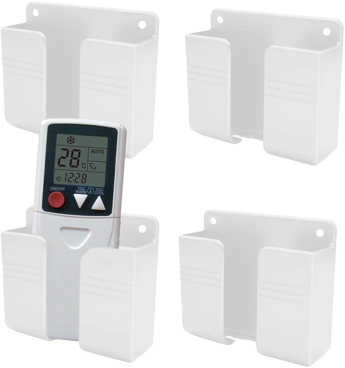 Wandhouder mobiele telefoon - zelfklevend - wit - ideaal voor douchebed of muur - ShopVlot
