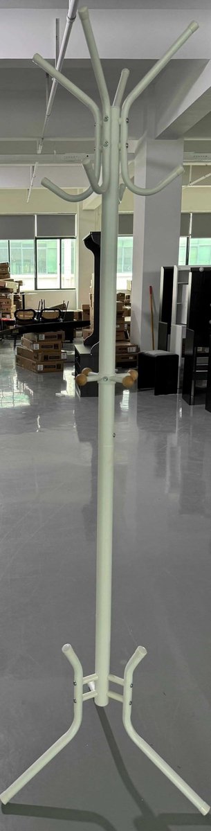 Famanu Staande kapstok van metaal, 53,5 x 53,5 x 178 cm, voor het ophangen van jassen en accessoires Zwart