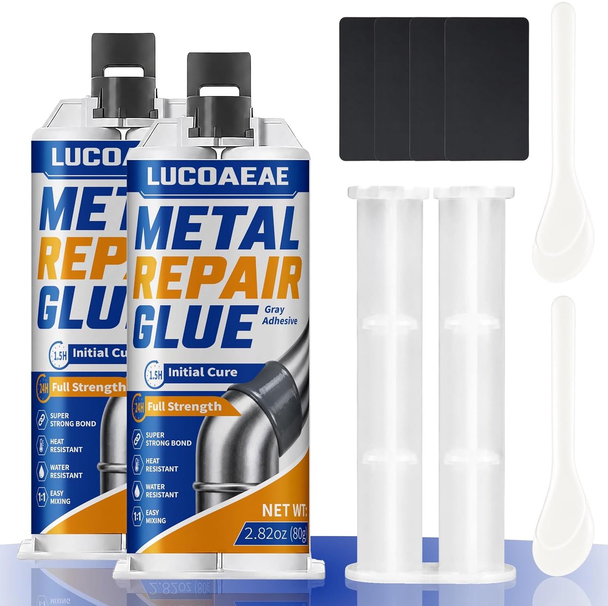 Metaallijm extra sterk, 2 componenten lijm metaal, 2 x 80 g - ShopVlot