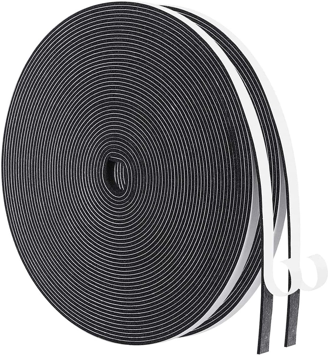 Zelfklevend Schuimrubberen Afdichtingstape - Zwart - 6 x 1.5 mm - Waterbestendig en Temperatuurbestendig - Voor Isolatie en Geluiddemping