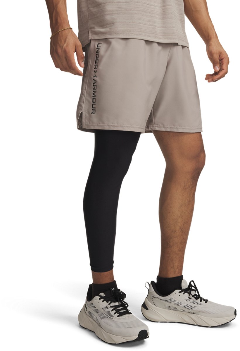 Under Armour UA Tech Woven Wordmark Short-BRN Heren Sportbroek - Timberwolf Taupe - Zwart