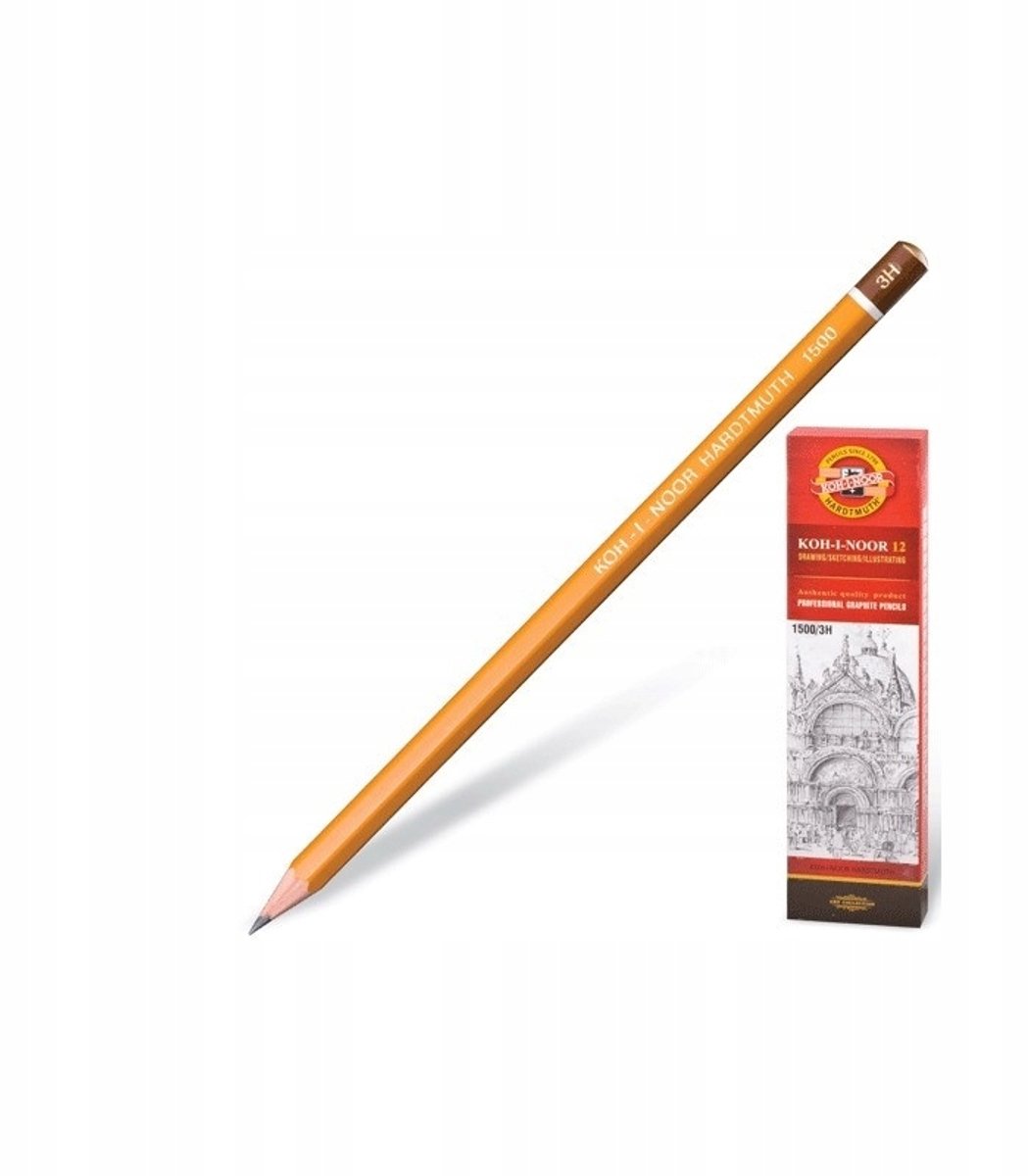 Koh-I-Noor 1500 Tekenpotloden 3H - 12 Stuks