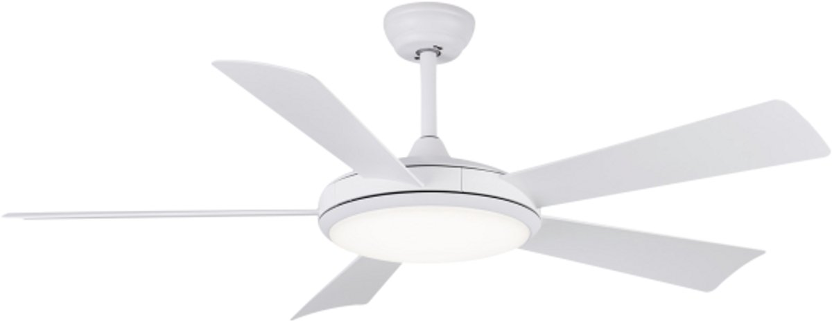 Evolar Smart Plafondventilator met Verlichting en WiFi - 132 cm - Stille Plafondlamp met Ventilator - Dimbaar Warm Wit Licht (LED) - EVO-CF52MW18W