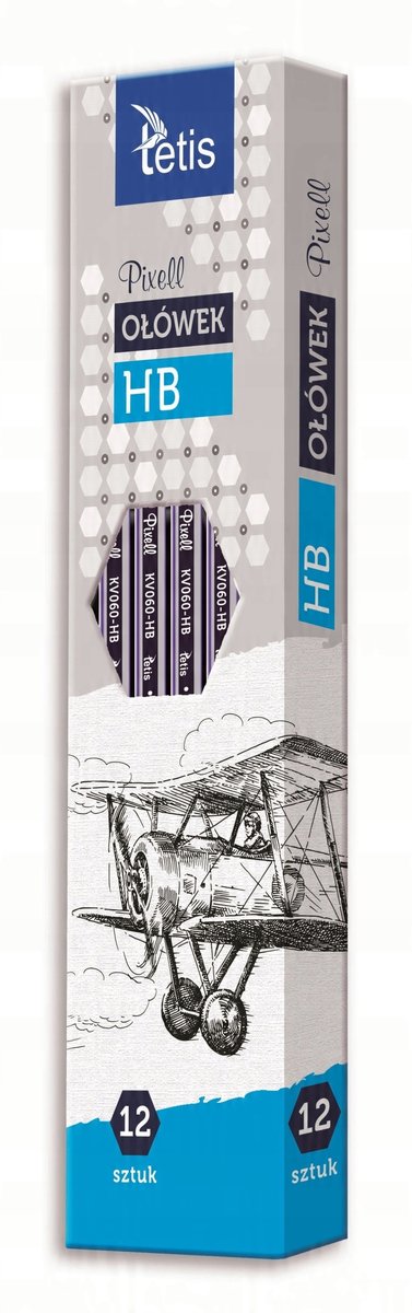 Tetis PIXELL HB Potlood 12 stuks - Ideaal voor Tekenen en School