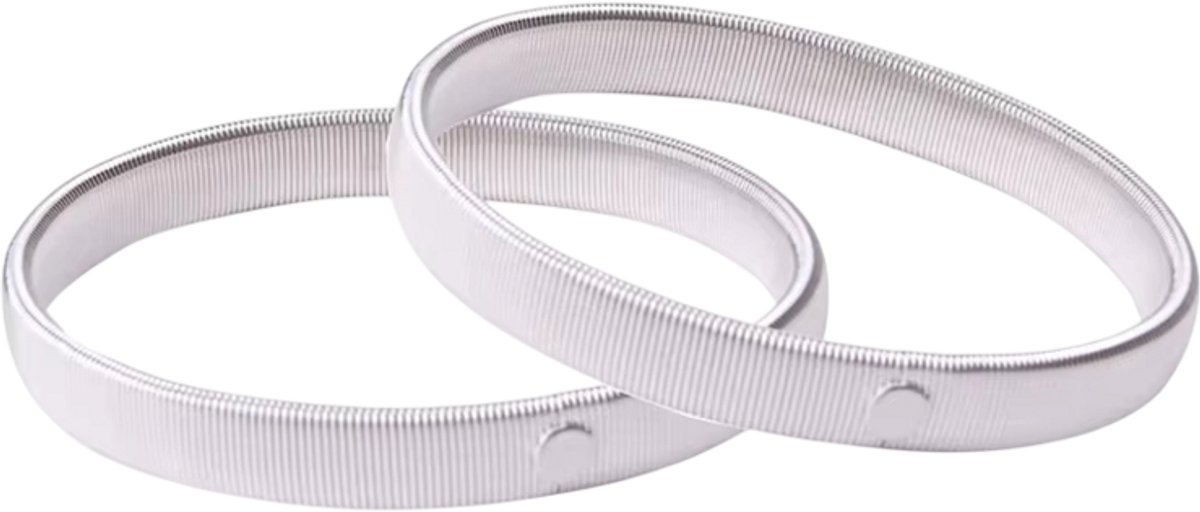 Mouwophouders voor Overhemden – Unisex Antislip Mouwbanden, Elastische Stretch Armbanden voor Overhemden en Kledingaccessoires - Zilver