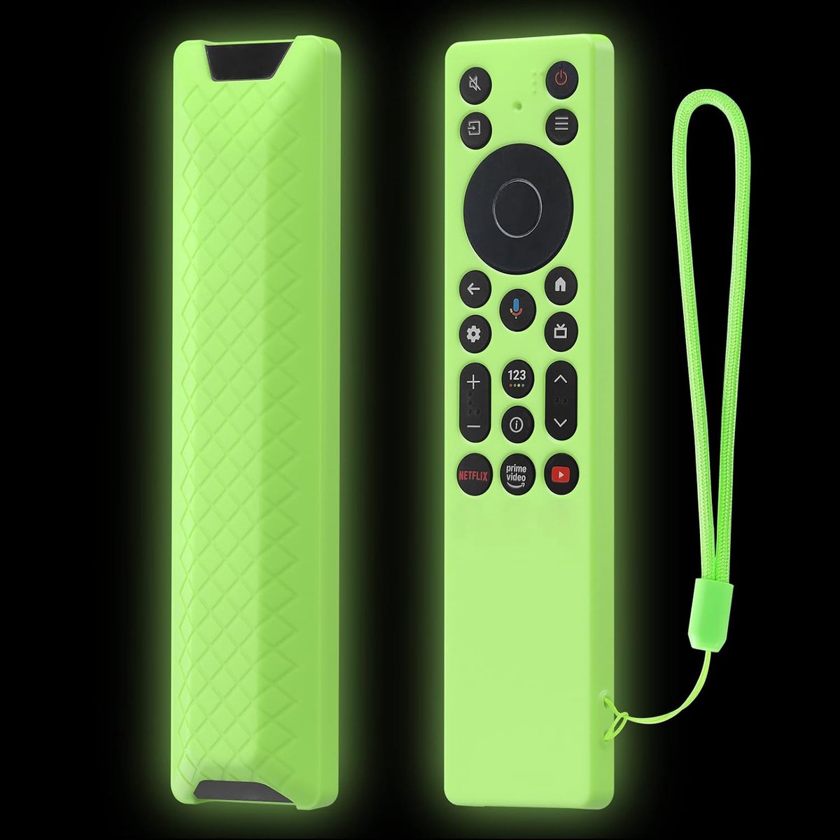 Hoesje compatibel met TCL RC933A, siliconen anti-shock en anti-val beschermhoes. Lichtgevend groen - ShopVlot