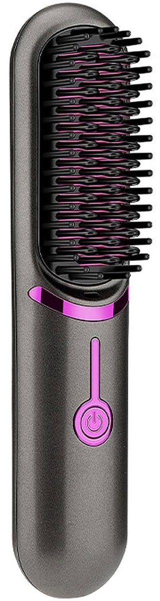 REDOM Draadloze Stijltangborstel 5200mAh – Haarstraightener met 3 Temperatuurstanden – Snelle Haarstyling voor Thuis & Reizen – Compacte Stylingtool – Grijs