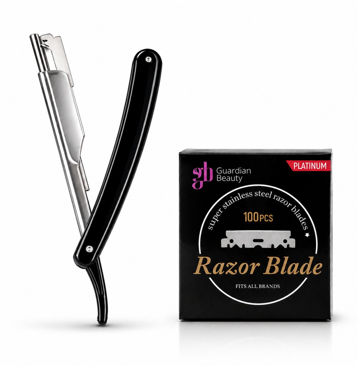 Guardian Beauty Scheermes - Roestvrij Staal - Shavette - Met 100 stuks Platinum Halve Mesjes