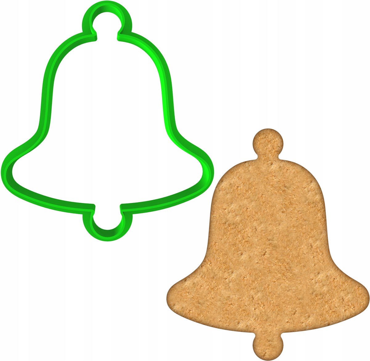 Koekjesvorm Bel - Kerst - 8cm - PETG Kunststof