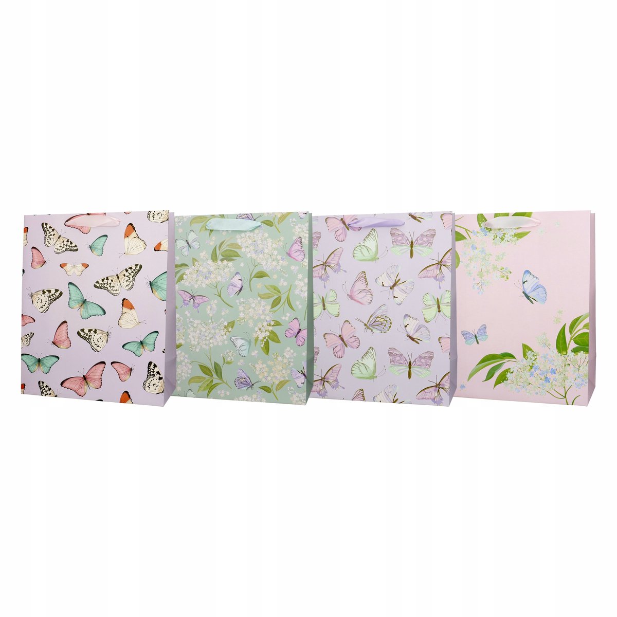4x Cadeauzakjes Bloem 26x32 cm - Luxe Papieren Bekers