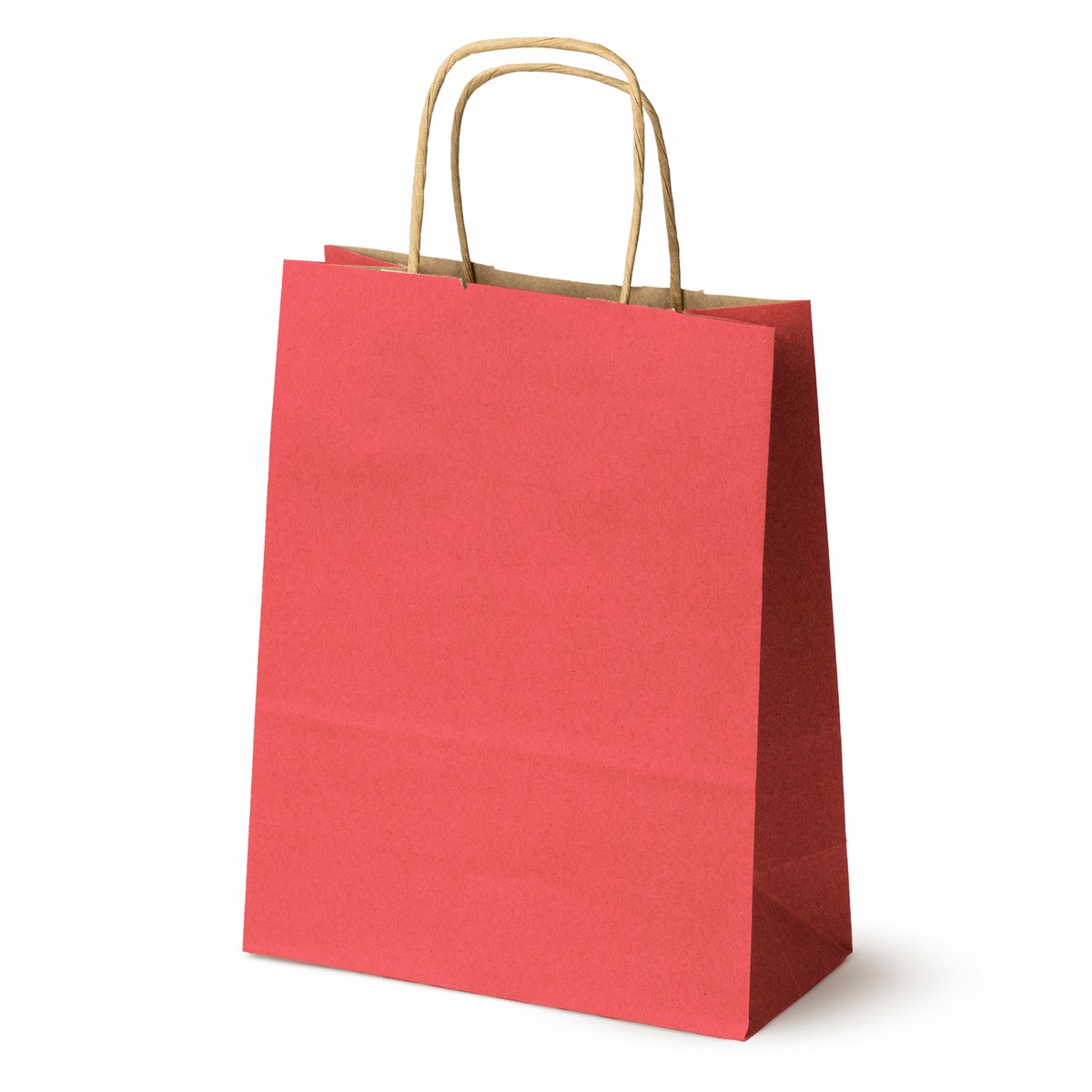 50x Rode papieren Cadeautas 18x8x22,5 cm - stijlvolle geschenkverpakking