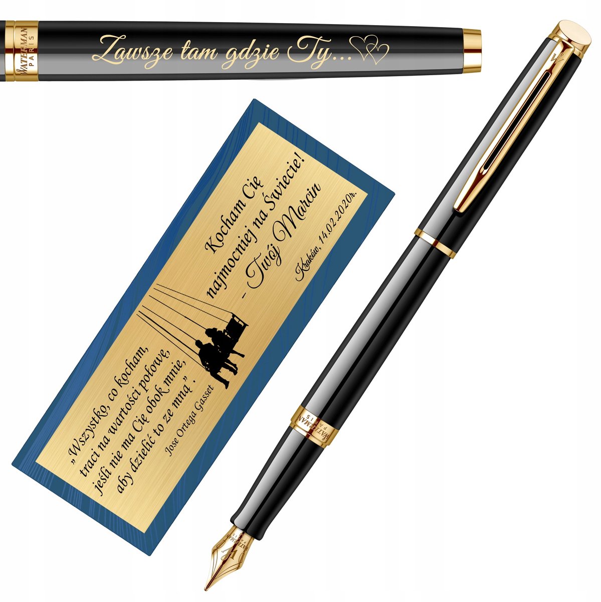 Waterman Hemisphere GT Zwart Vulpen met Gravure - Luxe Geschenk