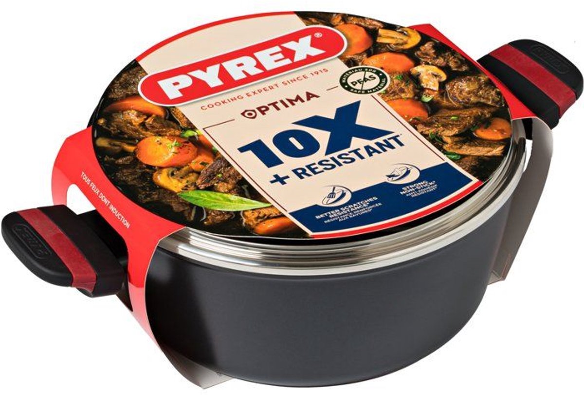 Ovenschaal - PYREX - Optima - 24 cm - Zwart