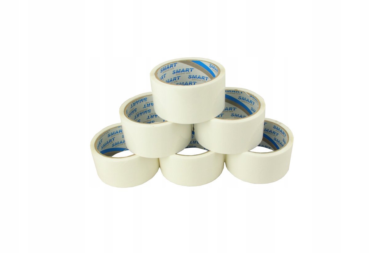 SMART Pakkingstape Wit Acryl 48mm/50m - 36 Stuks