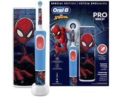 Oral-B Vitality Pro D103 Kids Spiderman Elektrische Tandenborstel - Reisetui - 2 Standen - Stickers