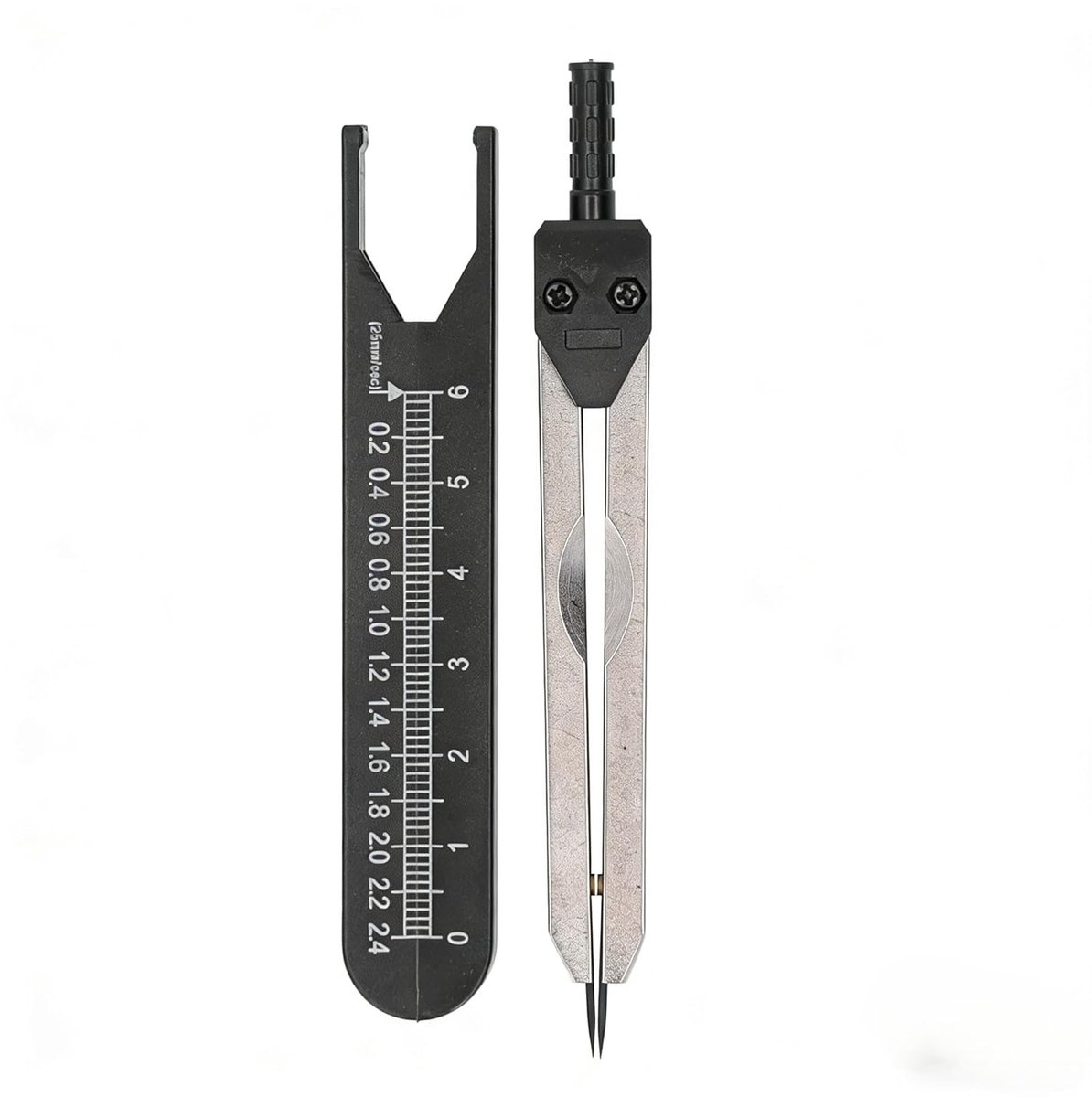 ECG Measuring Ruler, ECG Caliper, Stainless Steel, 0-2.4 Inches, Ruler, Design Divider, Measuring Tool for Nursing - ShopVlot