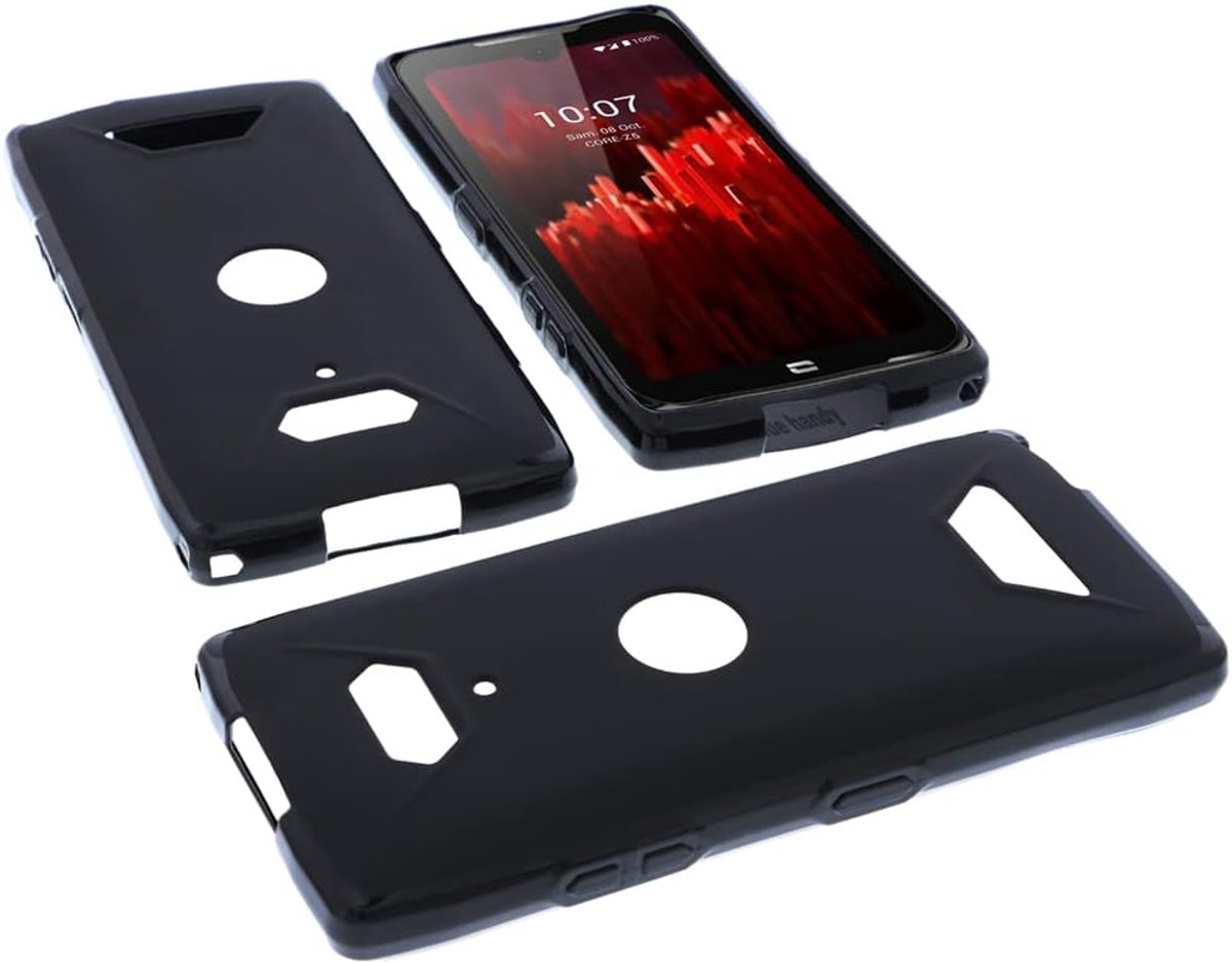 Case Compatible with CrossCall Core Z5 Rubber TPU Protection Mobile Phone Case Black - ShopVlot