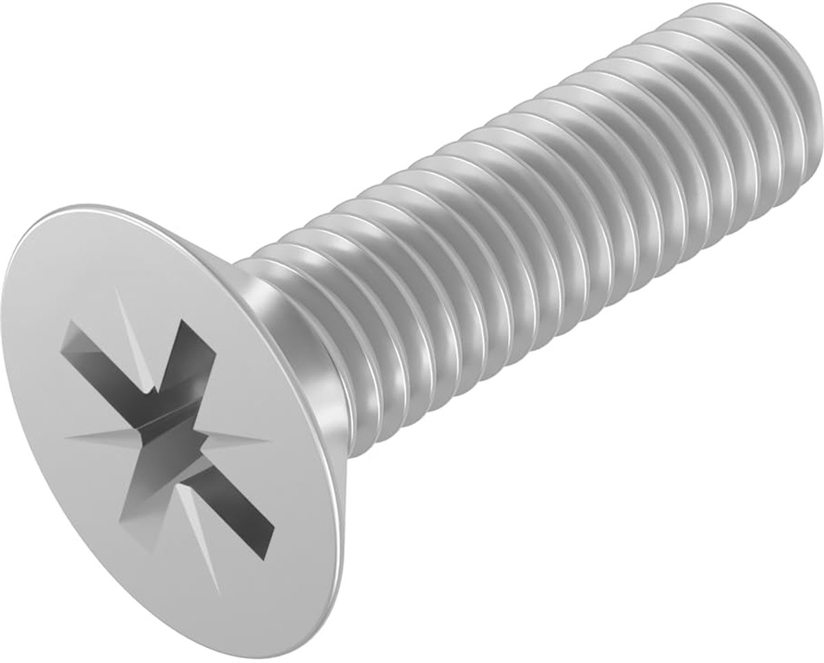 SECCARO Countersink screw M2 x 14 mm, stainless steel V2A VA A2, DIN 965, Phillips head/pZ, full thread, 20 pieces - ShopVlot