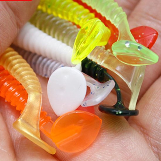 Set van 50 Vis haken met 10 Zachte Aas, Inclusief Opbergdoos — afbeelding 3
