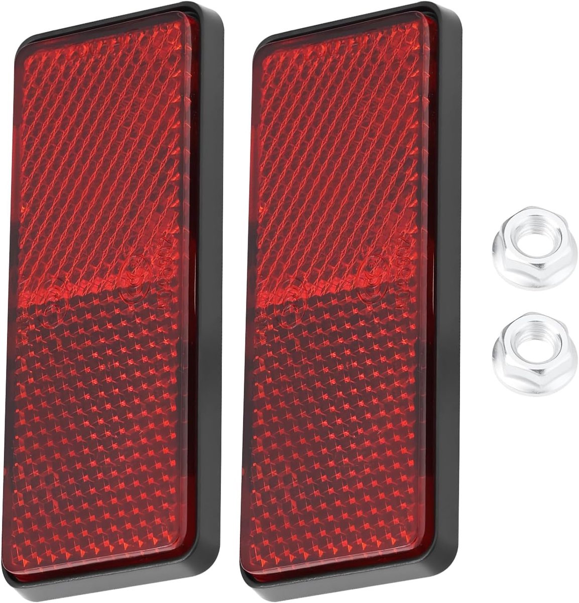2 stks Rode Achterreflectoren 34x89mm M6 Mount compatibel met Motorfiets Scooter Quad Fiets - ShopVlot