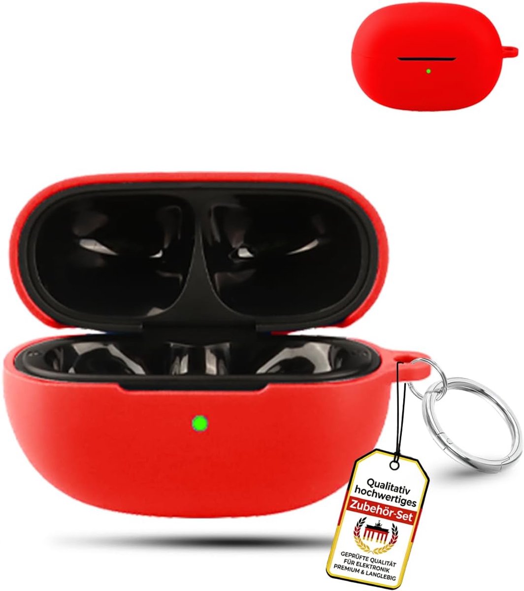 voor EarFun Clip 2 Wireless Headphones, daunke zachte siliconen beschermhoes, huidvriendelijke etui met karabijnhaak - ShopVlot