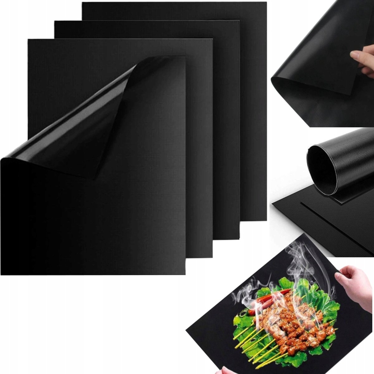 4x Teflon Grillmat - Herbruikbaar voor Oven & Grill - Anti-aanbak