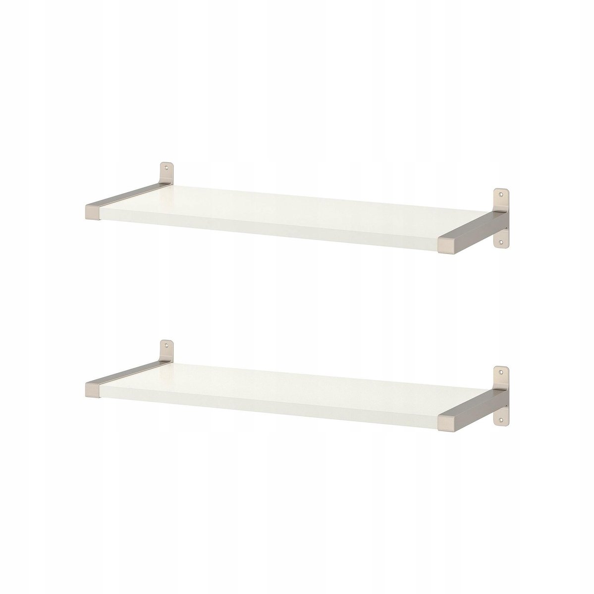 BERGSHULT/GRANHULT wandplank wit/vernikkeld 80x30 cm (2 stuks)