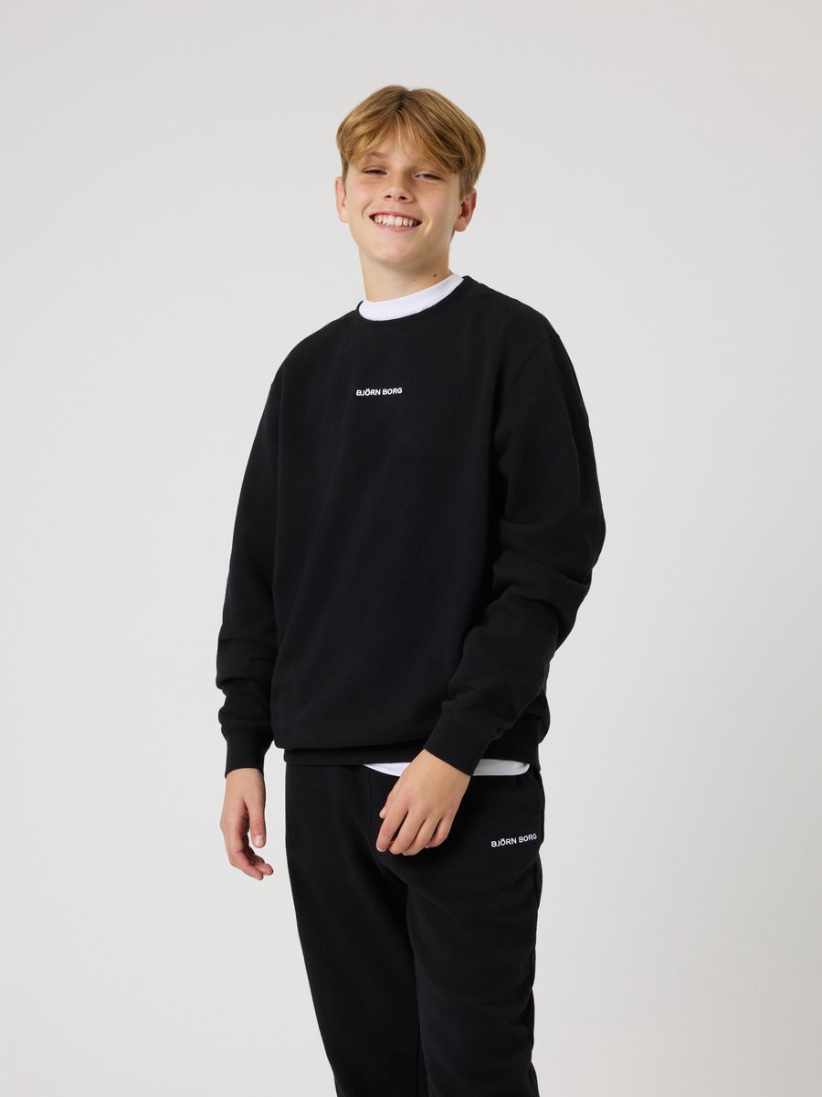 Björn Borg Classic Sweater Kinderen Trui Lange Mouw Jongen - Zwart - Maat 146/152
