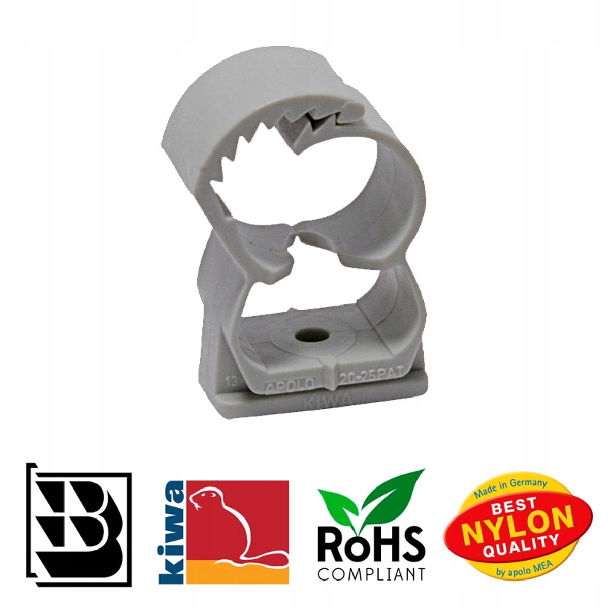 CELO ABT Nylon Klem voor Leidingen 20-25mm - 100 Stuks Grijs