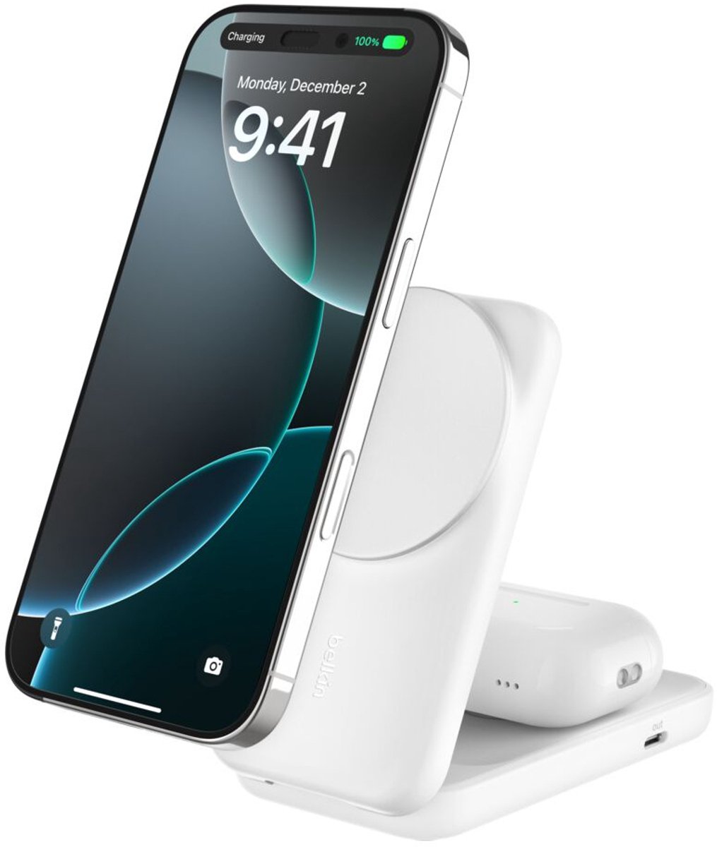 Belkin UltraCharge 25W Qi2 2-in-1 Magnetische Draadloze Oplader