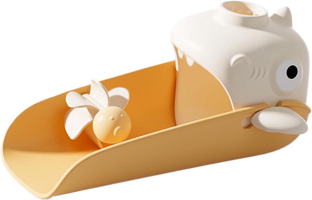 Kraanverlenger voor kinderen – Kleurverandering op basis van temperatuur – Kraanverlenger voor gootsteen – Geschikt voor kinderen, wastafels en badkamerkranen – 15 x 7 x 6,8 cm – Oranje
