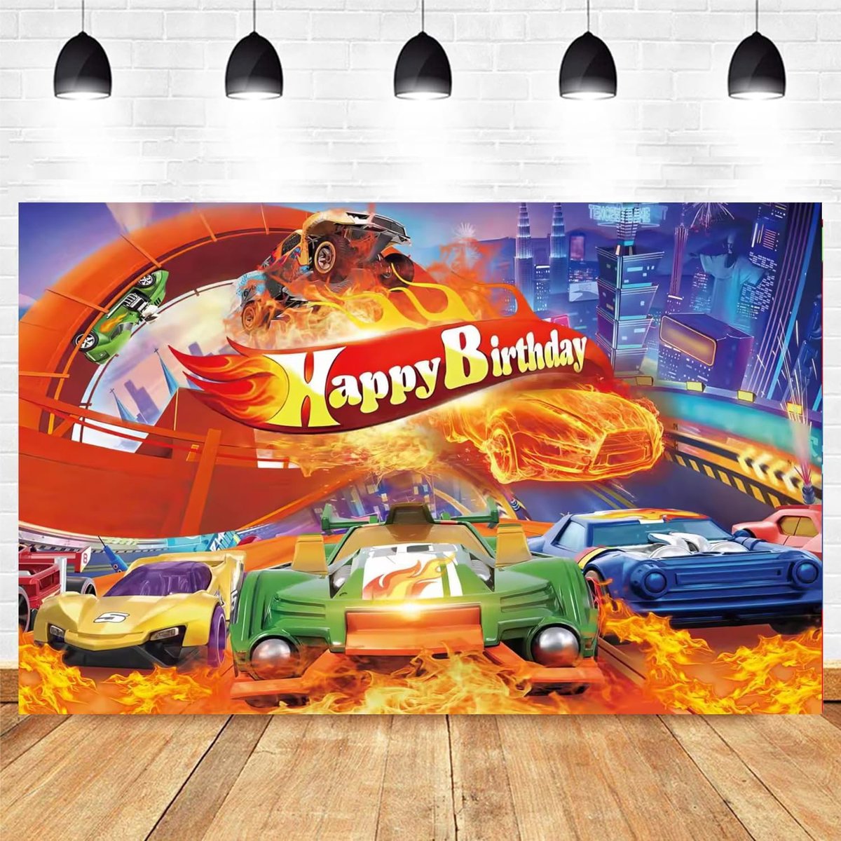 Race Car Background, Hot Rod Background, Birthday Party Decorations, Birthday Party Accessories, Kids Decoration - ShopVlot