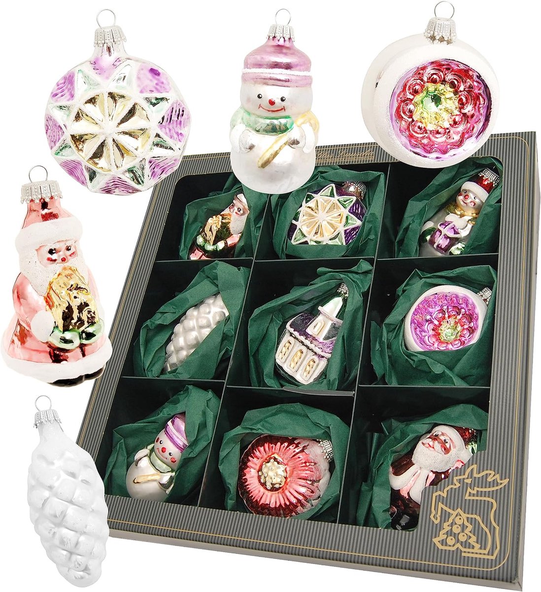 Krebs Glas Lauscha - Christmas decoration/Christmas tree decorations made of glass - mixed shapes and figures - ShopVlot