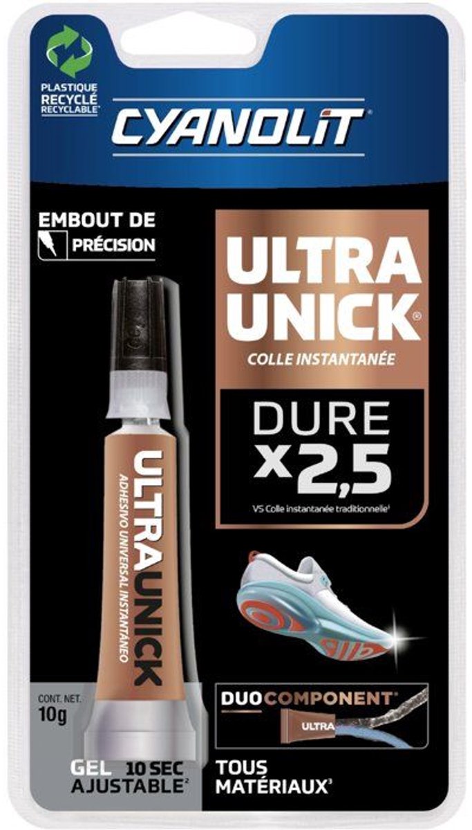 Instant universele lijm - CYANOLIT - ULTRA UNIEK - 10 g gel - Ultrasnel - Veelzijdig