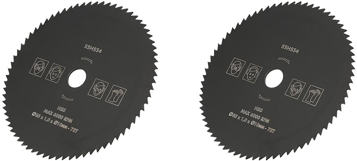 Cirkelzaagblad 85 mm x 10 mm - 72T - Zeer scherp snijden - Voor cement, PVC, hout, plastic, aluminium - ShopVlot