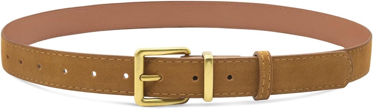 Leren riem voor dames - 3,5 cm breed - zwart - perfecte pasvorm - ShopVlot