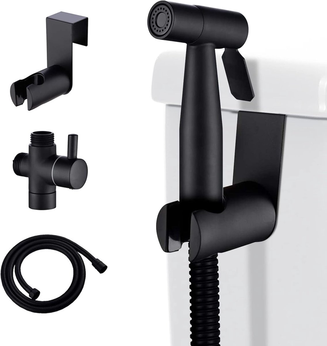 Bidet wand spuitkit voor toilet - handsprayer - roestvrij staal - persoonlijke hygiëne - ShopVlot