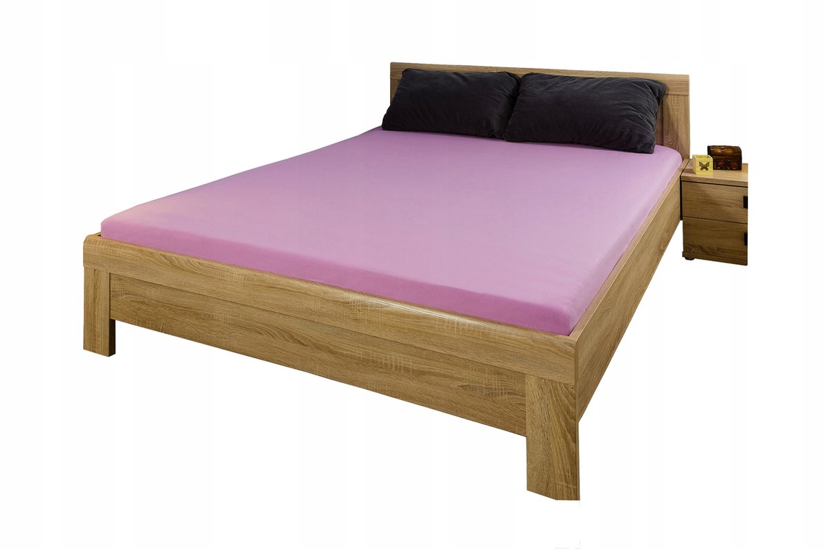 Jersey hoeslaken met elastiek 120x180 cm - Heidekleur