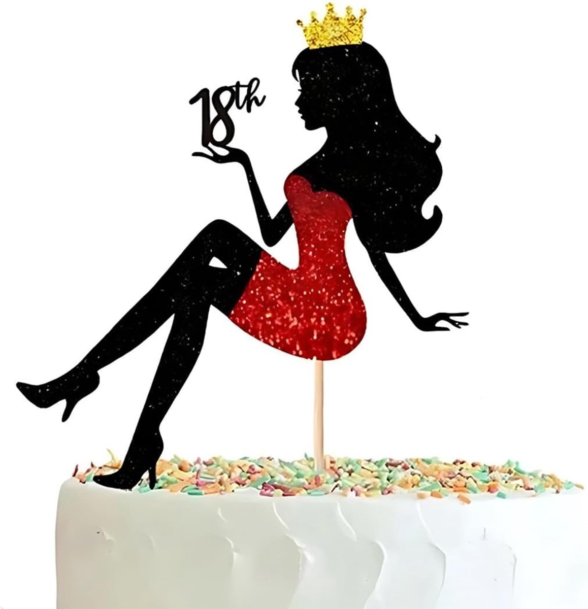 Taartdecoratie meisje - Hoge hakken - 18 jaar verjaardag - Feestthema - ShopVlot