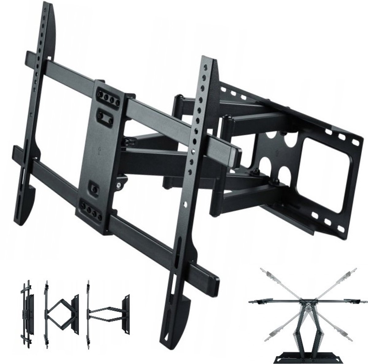 Draaibare TV-muurbeugel - Geschikt voor 32-85 inch, 60kg belastbaar