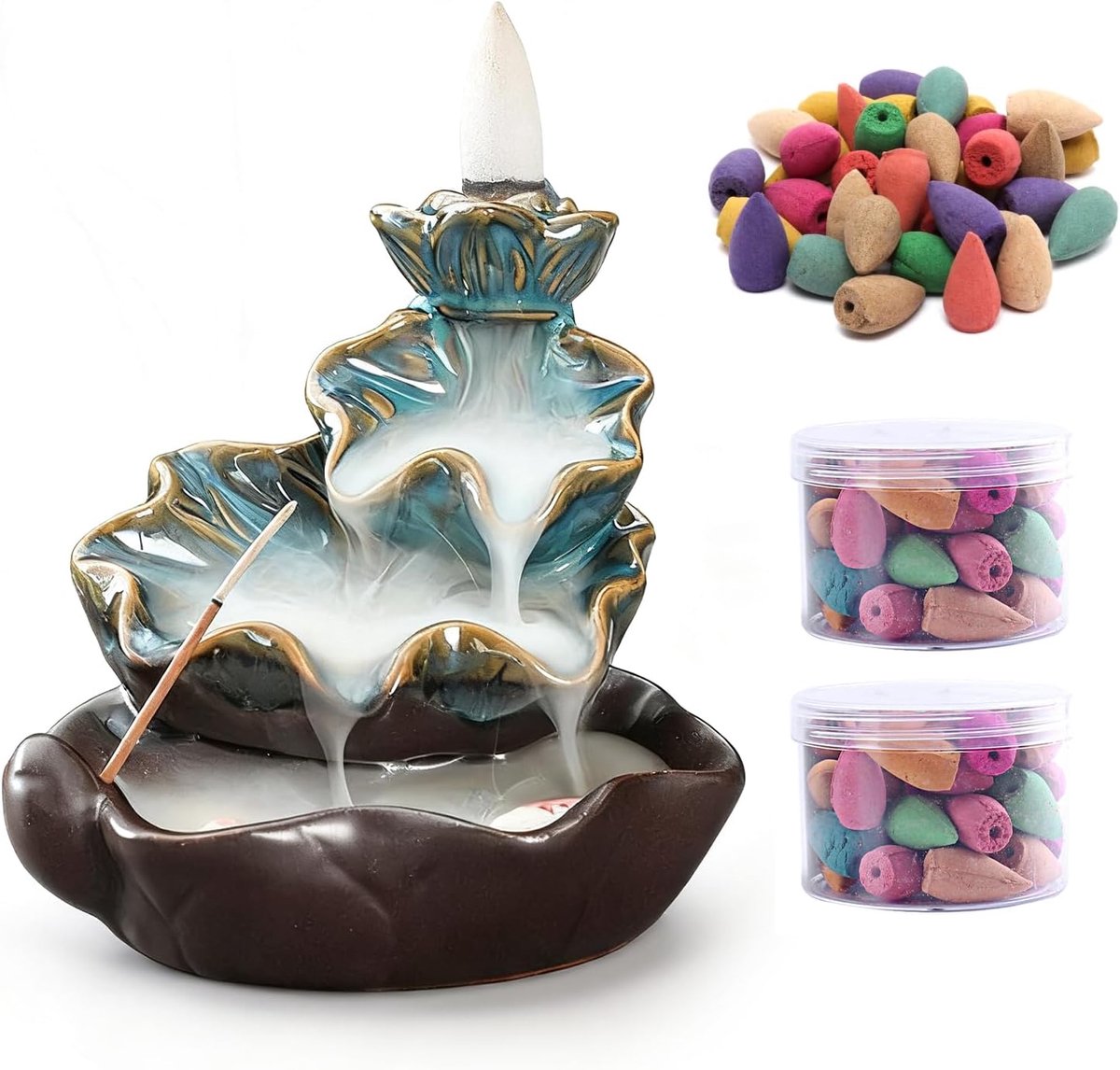 Rookterugloop wierookhouder - unieke landschapsontwerp - mystieke sfeer - aromatische beleving - ShopVlot