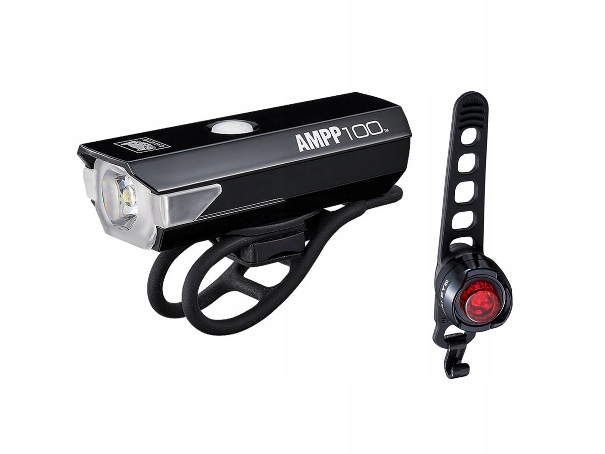Merkloos Fietsverlichtingsset: Voor- en Achterlamp met LED