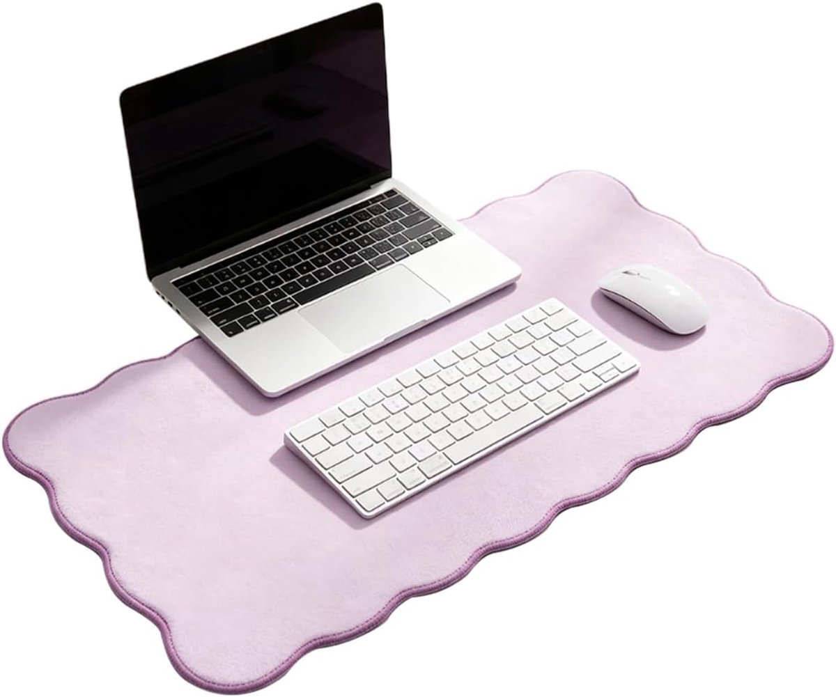 Bureauonderlegger 80x40 cm - PU-leer - Roze - Houd je bureau netjes - ShopVlot