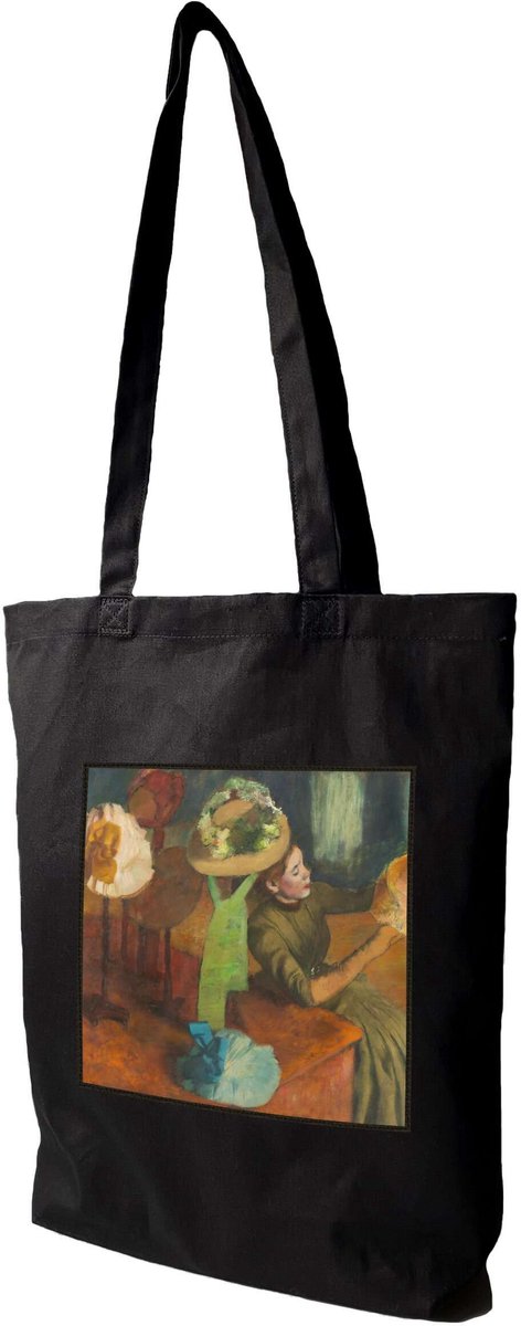 Stijlvolle Shopper Tas met Opdruk - Katoen, 38x41cm