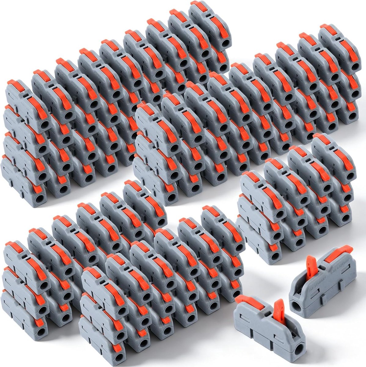 Verbindingsklemmen 120 stuks - 1 in 1 uit - Elektrische kabelklemmen - Voor veilige kabelverbindingen - ShopVlot
