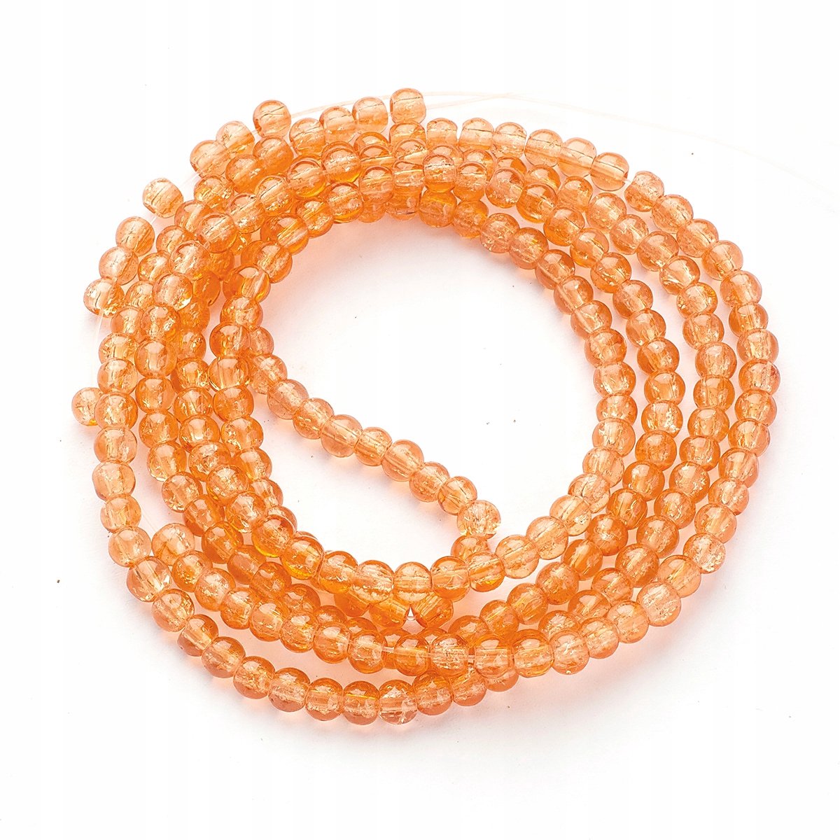 Glazen Crackle Kralen Oranje Rond 4mm 200 stuks